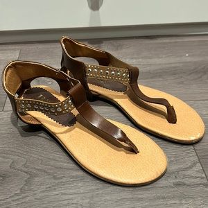 NWT Leather Sandals - Slip On